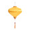 Oval Cloth Lantern Orange 39x30x30cm 1