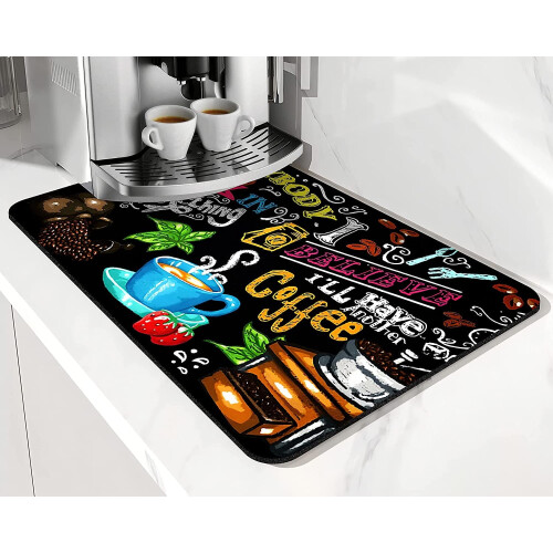 Saugfähige Kaffeebarmatte mit Gummirückseite