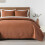 Burnt Orange Twin Quilt Set – Polyester Bedspread & Sham 1