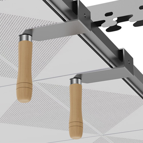 Gipskartonplatten-Befestigungsklemme, 28 mm, Holzgriff