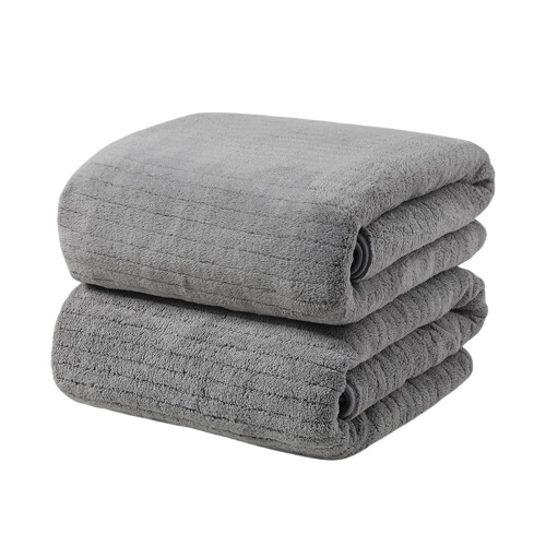 Pluche fluwelen badhanddoek, superabsorberend en sneldrogend. 1
