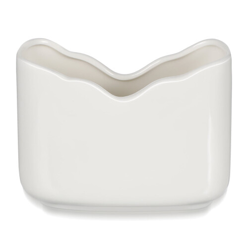Kitchen Napkin Holder Ceramic Square White