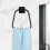 Trapezoid Shape Towel Hook Matte Black Finish Aluminum Materials 6