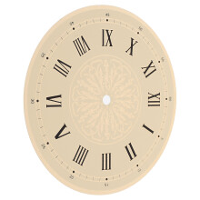 Iron Clock Face Replacement – European Design, 1 Set