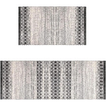 Boho Moroccan Kitchen Rug 17.7x47.2 in Non-Skid