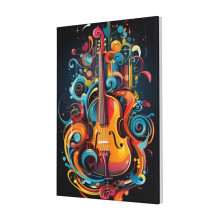 16x24 Zoll (ca. 40x60 cm) großer, farbenfroher Cello-Kunstdruck auf Leinwand