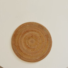Untersetzer aus Rattan – Naturbraun, 16 x 16 cm