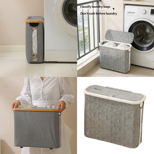 Toilet Paper Holder Fabric Storage Solution For Bathroom-A02 2