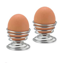 5er-Pack Mini-Eierbecher aus Edelstahl mit Spirale