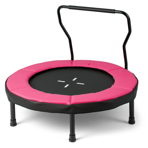 Kids Indoor Trampoline with Removable Handle, 102 cm, Pink 2