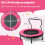 Kids Indoor Trampoline with Removable Handle, 102 cm, Pink 5