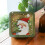 Christmas candy tin box square with gold accents 1