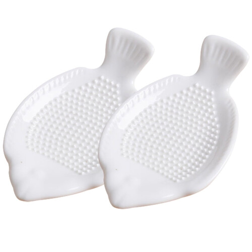 Ceramic Fish-Shaped Grater Plate 2 Pack