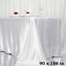 Satin Rectangular Tablecloth 90 x 156 Inches