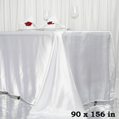 Satin Rectangular Tablecloth 90 x 156 Inches
