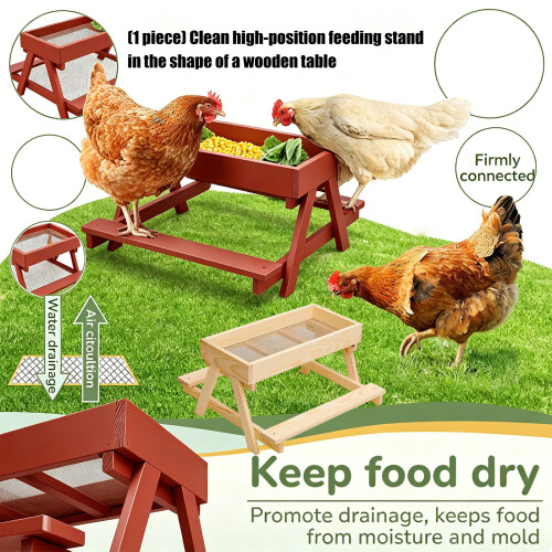 Natural Timber Bird Dining Platform With Wide Resting-B 2