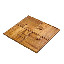 Functional Wood Serving Plates That Form Large Tray Or Use As-4