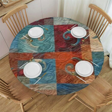 Polyester Tablecloth with Global Coffee Pattern