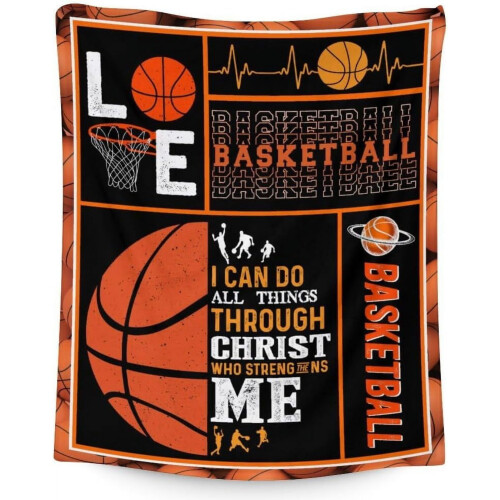 Basketballtæppe 50x60 tommer blød flannel