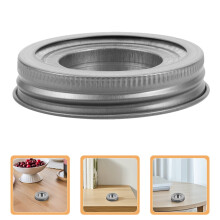 Stainless Steel Mason Jar Candle Holder Lid – Silver,
