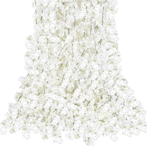 Cherry Blossom Garland Artificial Silk Flowers 6 Pack