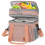 Sac à lunch isotherme rose 17 L extensible à double compartiment 1