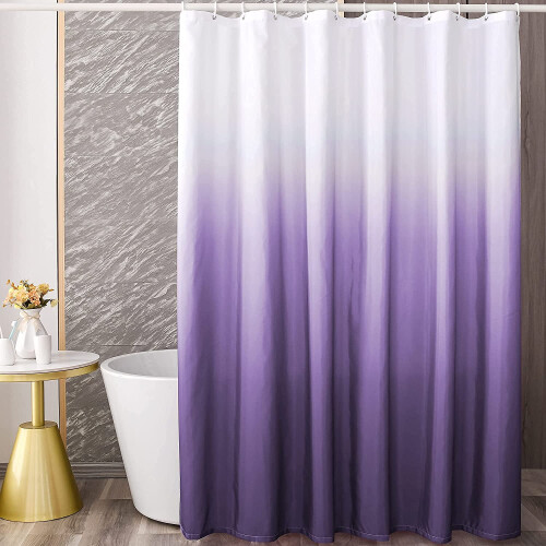 Ombre-Duschvorhang aus Polyester, rosa, 183 x 183 cm