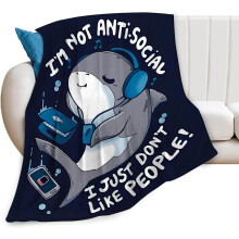 Coperta in flanella con stampa squali, 50x40 pollici