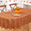 Fall Tablecloth Oval 60x84 inch Checkered 1