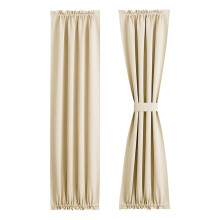 French Door Curtain Panel Thermal Insulated Beige 63x183cm