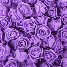 50 roses artificielles en mousse PE de 3,5 cm