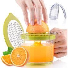 Citronpresser, Citrusjuicer: Manuel juicer til forskellige citrusfrugter i forskellige størrelser, fødevaregodkendt materiale sikrer frisk smag,