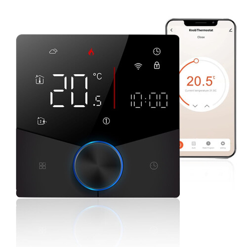 Intelligenter WLAN-Thermostat mit dimmbarem LED-Display