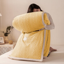Luxury Fleece Throw Blanket 200x230cm Yellow