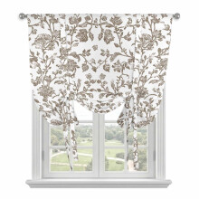 Floral Tie-Up Balloon Curtains, Rod Pocket, 52x63 in