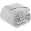 Light Grey Queen Jacquard Flannel Blanket 230x230cm 1