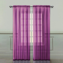 White Sheer Voile Curtains 100x200cm (2 pcs)