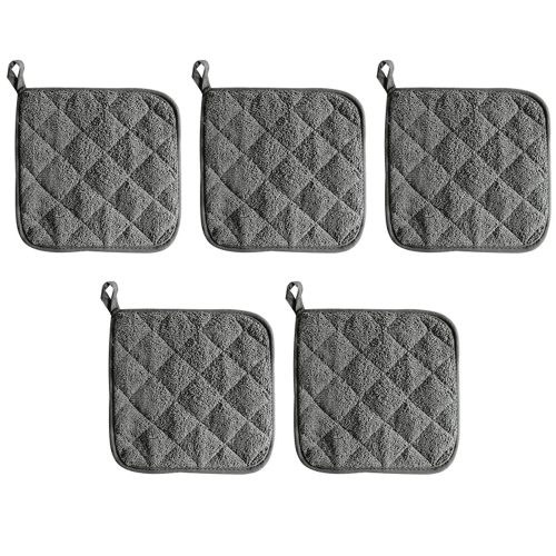 Extra dicke Topflappen aus Baumwolle, 5er-Set