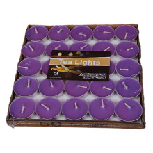 50er-Packung lila Spitzkerzen, rauchfrei und tropffrei