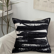 Black Chenille Sofa Pillow 45 x 45 cm
