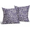 Fodere per cuscini con stampa leopardata blu e bianca, 50x50 cm, set da 2 1