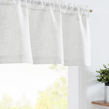 Linen-Blend Striped Valance 52"W x 18"L Green/White
