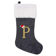 Personalised Christmas Stocking with Initial, 43 cm