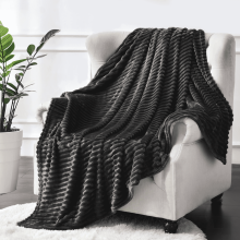 Black King Size Fleece Throw Blanket 90 x 108 in
