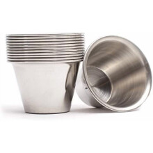Ramekiner i rustfritt stål 2,5 oz – 12-pakning