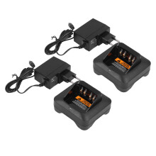 2er-Pack Ladegerät für 2-Wege-Funkgeräte LED Schwarz ABS XPR3300e