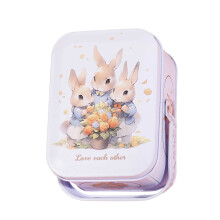 Easter Cookie Jar Metal Tinplate Storage Jar with Lid and