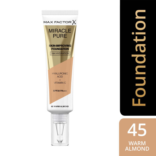 Max Factor Max Factor Miracle Pure Foundation, Warm Almond 45 1