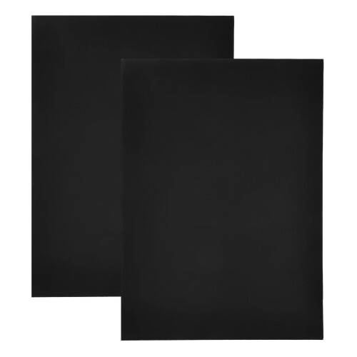 OUNONA 2pcs Black PP Yard Signs 37x26cm