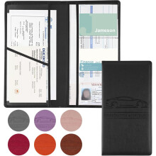 PU Leather Car Document Holder with Magnetic Closure,